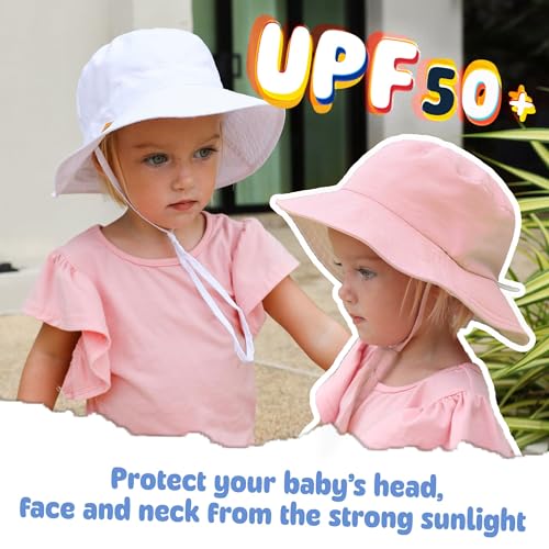 FURTALK Baby Sun Hat Toddler Boys Girls Bucket Hat for Kids 0-5 Years UPF 50+ Sun Protective Child Summer Beach Hats - Image 4