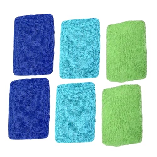JECOMPRIS 6pcs Microfiber Cleaning Cloths for Windshield Auto Rearview Mirror Kitchen Dish Glass Cleaner Reusable Washable Easy to Clean