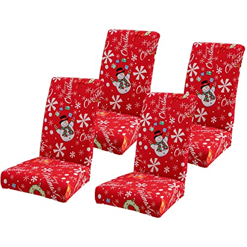 ZCSXK Santa Claus - Fundas de cojín para sillas de Comedor, Cocina, Sala de Estar, Fundas de Taburete para Bodas, reuniones
