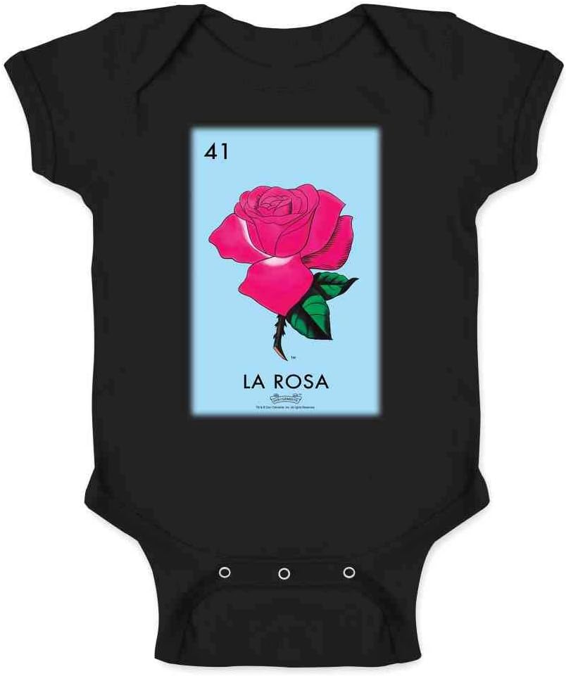 Pop ThreadsLa Rosa Rose Loteria Card Mexican Bingo Baby Toddler Kids Girl Boy T-Shirt