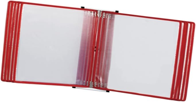 Wall Mount Catalog Display Rack - Wall Mount Reference and Display System, 10 Double Sided Pockets Document Organizer Binder, PVC and Metal Wall Mounted Reference and Display System