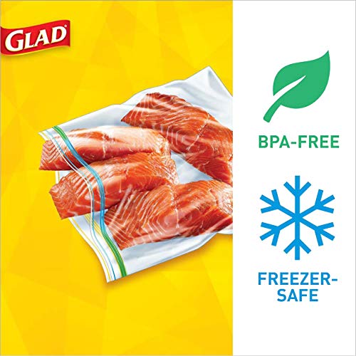 Glad Zipper Freezer Storage Plastic Bags, Gallon Bags, On-The-Go Snack And Lunch Bags, Zipper Food Sealer, Microwave Safe, Bpa Free, 40 Count, Pack Of 4 (Package May Vary) #TOP5