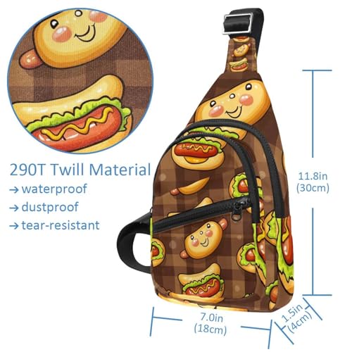 Mochila cruzada ligera con estampado resistente de mapa y coches y correa transpirable 4