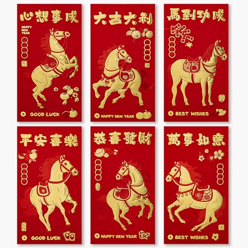 ThxToms L 36pcs Chinese New Year Red Envelopes Red Packet 2026 Year