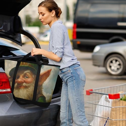 Gnome St Large Insulated Tote Bag for Grocery Shopping Reusable Tote Bags for Women Men, Cooler Bag with Zippered Top & Handles for Beach Picnic Travel4