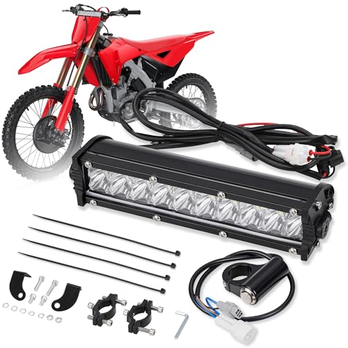 Image of Universal Dirt Bike Headlight & Switch 60W 4200LM Motorcycle LED Head Light Bar Plug-Play Water Proof for Most 7 /8 inch Handlebar CRF YZF RM WRF DR KLX TTR PW Off Road Enduro Motocross
