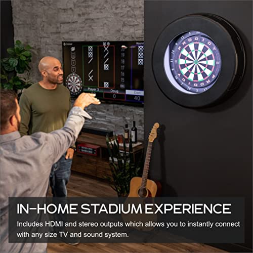 Prodigy Automatic Scoring Bristle Dartboard System - Automatic Scoring, Authentic Steel Tip Play, App Software, LED - Thumbnail 3