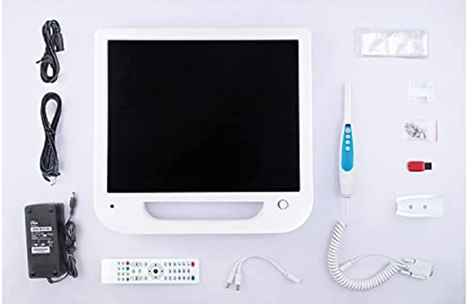 Cámara Intraoral Dental, Endoscopio Médico VGA con Monitor De Pantalla De 17 Pulgadas/escáner Intraoral Digital, Sistema De Imágenes De Video Digital para Fotografía Dental Intraoral