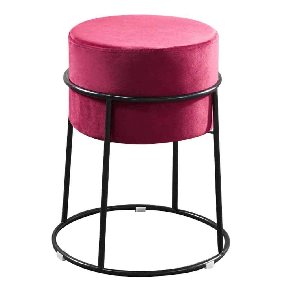 Tabouret de maquillage rose et ottoman nomade pour le dressing