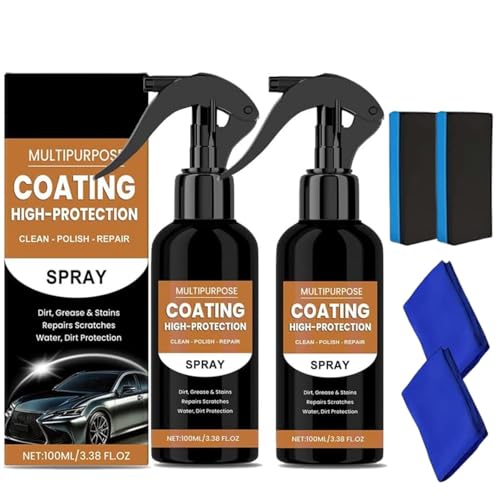 2PCS Turbo Shine Nexa 3 in 1 High Protection Quick Car Coating Spray Car Scratch Quick Repair Nano Spray Car Coating Fast Wax Polishing Spray for Scratches