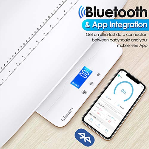 Gimars Smart Baby Scale,Ugraded Family Digital Scale for Infant/Toddler/Adults/Pet,Free App Included,Height Track Added - Thumbnail 4