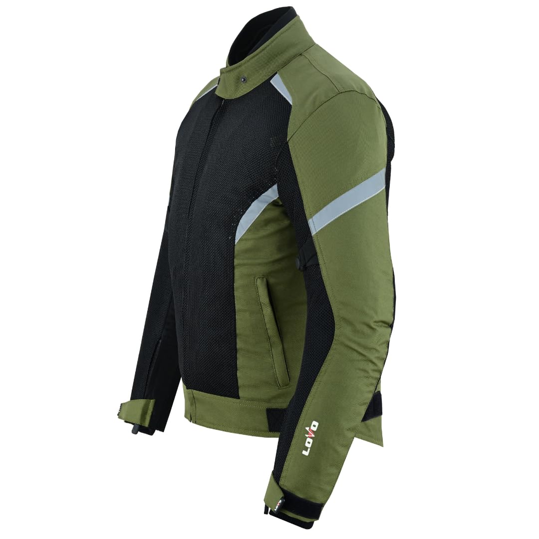 LOVO - Chaqueta Perforada de Verano para Moto de Dos Capas - Con Forro Impermeable Desmontable - Chaqueta Moto Verano Unisex - Chaqueta Verano Moto Hombre y Mujer - Alta Ventilación y Protección