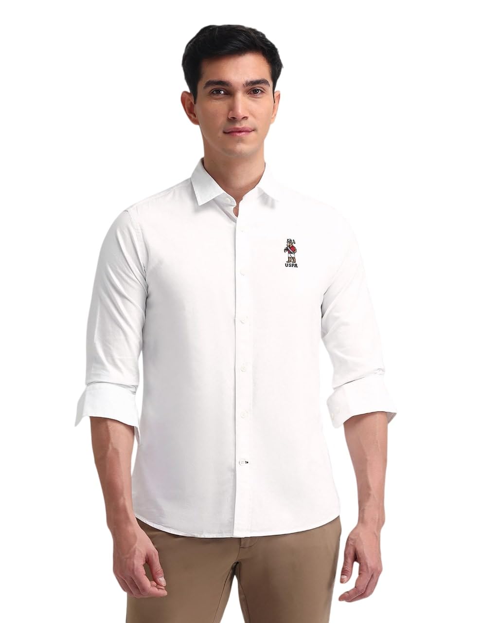 u.s. polo assn. Men Cotton Solid Tailored Fit Shirt-picture-20