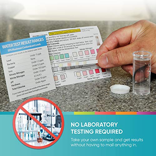 Drinking Water Test Kit - 10 Minute Testing For Lead Bacteria Pesticide Iron Copper and More