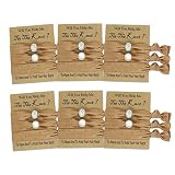 6 Packs Bridesmaid Proposal Gifts Hair Tie Favors for Bridesmaids, Bachelorette Party Favors Bridal