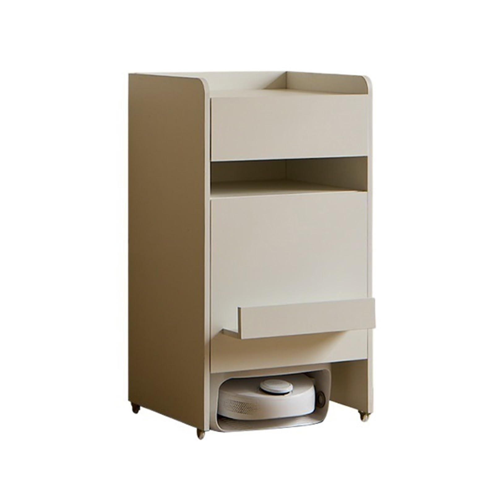 Organizzatore for spazzatrice Scaffale for Armadio portaoggetti for spazzatrice Tavolino in Noce Nero Divano Credenza Mobiletto Mobile(Lotus White)