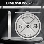 Fitvids Deep Dish 2-Inch Olympic Cast Iron Weight Plates with E-Coating - Image 2