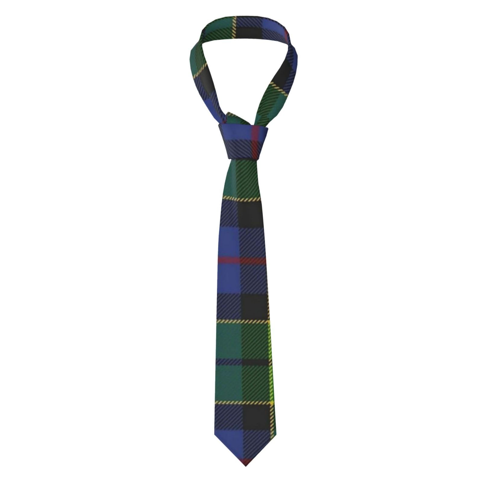 Poadnly Forsyth Tartan, Neckties Mens Ties Polyester Novelty Skinny Tie For Wedding Party