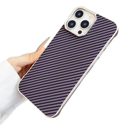 Coque fibre de carbone iPhone 13 antichoc de luxe couleur unie violet foncé ultra résistante