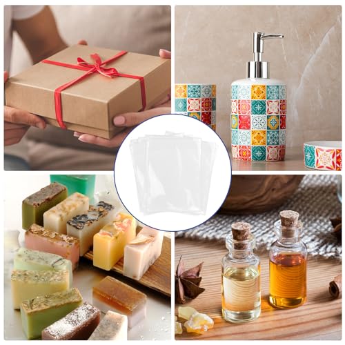 Image of YOTINO 6 x 9.5 inch Clear PVC Shrink Flat Bags, 100 Pack, Heat Sealing, Moisture-Proof, Dust-Proof, Odor-Resistant, Ideal for Soaps, Shoes, Bath Bombs, Cosmetics, Electronics & More