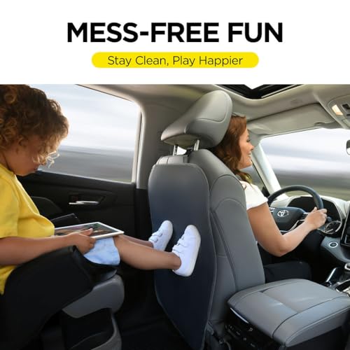 Image of lebogner Back Seat Cover for Kids, 2 Pack X-Large Waterproof Kick Mats Backseat Protector, Durable Car Seat Back Protectors for Vehicles to Protect from Dirt, Mud & Scratches, Fits Most SUVs, Grey