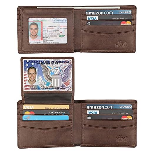 Wallet for Men-Genuine Leather RFID Blocking Bifold Stylish Wallet With 2 ID Window (Coffee-galaxy)