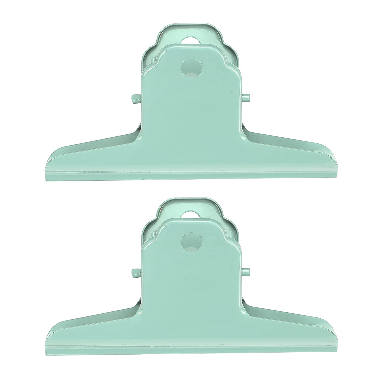 PATIKIL 2Pcs Extra Large Binder Clips, 3.9" Metal Chip Clips Paper Clamps Hinge Clamp for DIY Crafts, Paintings, Drawings, Photos, Snacks, Foods Home Office Supplies, Green