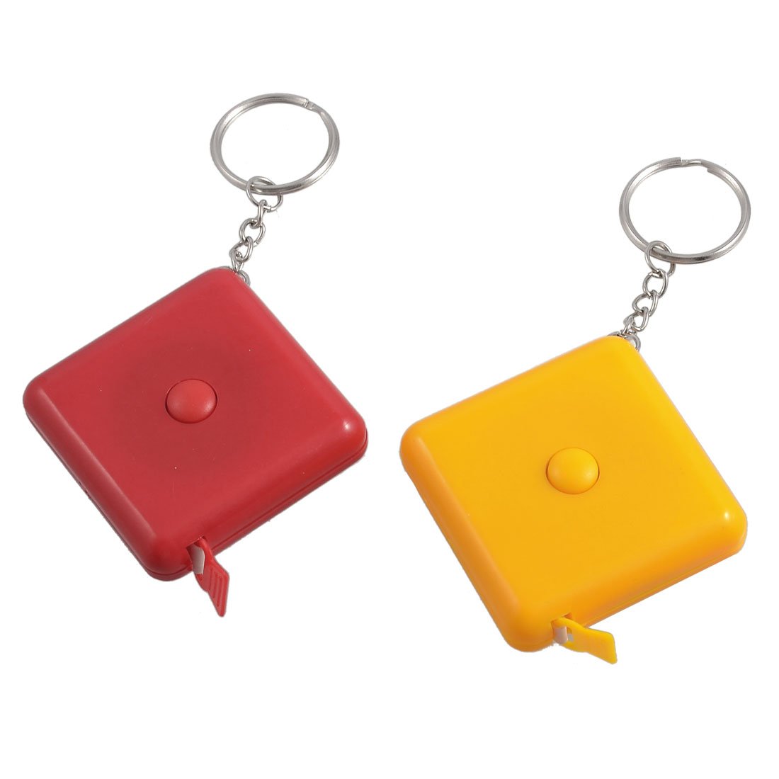 Aexit 2 x Tools & Home Improvement Square Shell 1.5M Retractable Fiber Glass Tape Tape Measures Measuring Tool