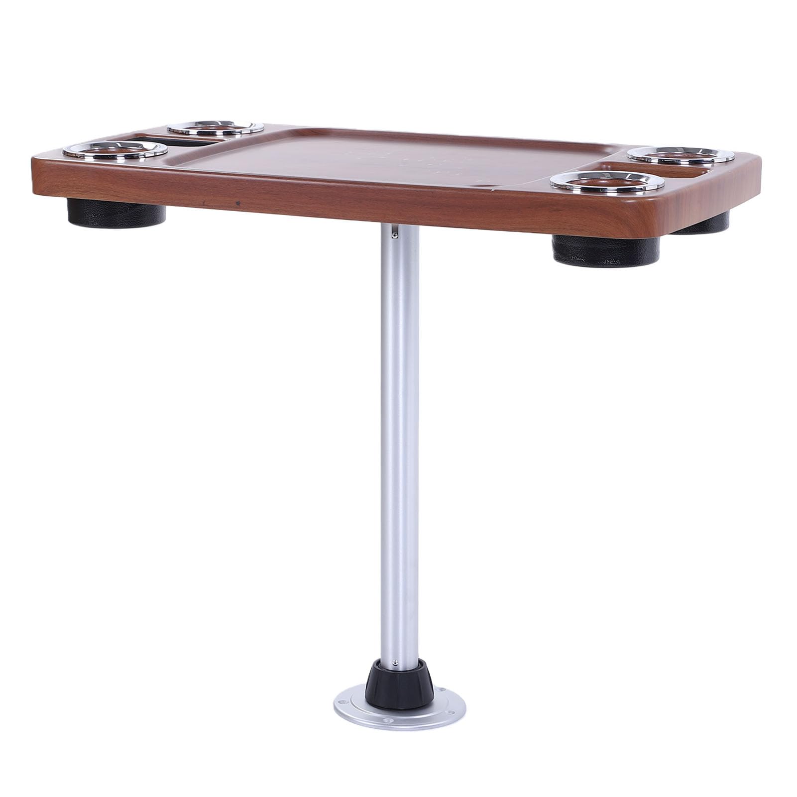 Tavolo da Barca con Design Staccabile e 4 Portabibite per Yacht, e Pontoni - ABS Strutturato in Legno 86,5 Cm X 46 Cm