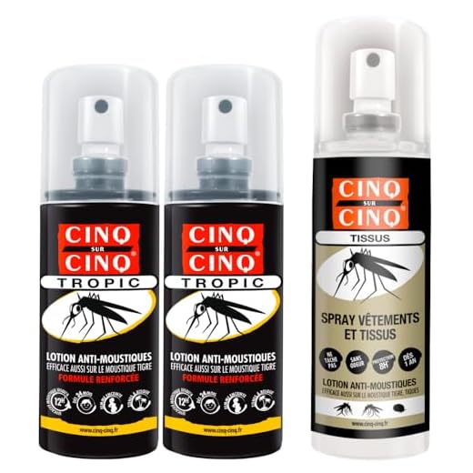 Cinq sur Cinq - Kit Haute protection contre les Moustiques - Lot de 2 x Spray Tropic 75 ml + Spray Vètement 100 ml