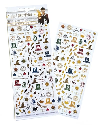 Paper House Productions Harry Potter Pack of 2 Micro Mini Foil Accent Sticker Sheets for Crafts Scrapbooking & Collecting - Hogwarts Houses
