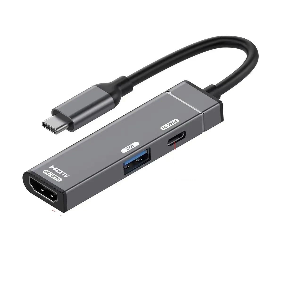 WISTAR 3 in 1 USB C Hub Type-c to 4K 120HZ HDMI-Compatible USB3.0 Data 100W PD Type-c Charging Adapter USB-C Docking Station-picture-23