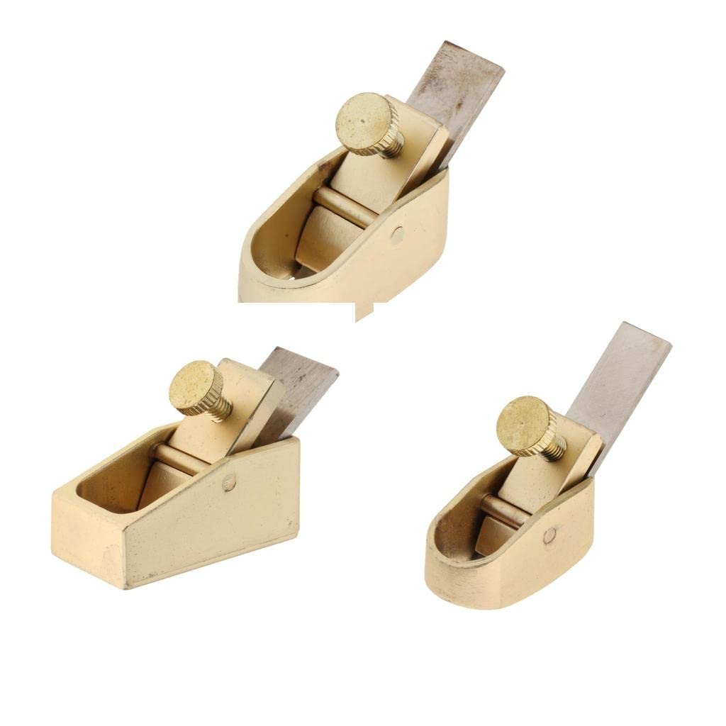 Perfeclan 3 Pezzi Piccola Pialla Per La Lavorazione Del Legno, Pialle Levigatrici, Pialla in Ottone Per Liuteria Strumento Per Liuteria Lavorazione Del Legno