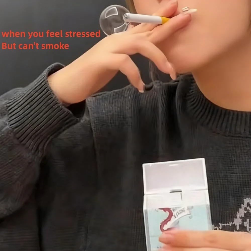 Fake Bubble Cigarettes, Fake BubblesSmokeCigarettes Pack Blower, Bubble BlowingCigarette Stress Relief, Funny Mini Bubble Box Stick Toy for Men Women for Relaxation Fun Office Party Gift Idea (1 Box) - 4