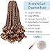 French Curl Crochet Braids 14 Inch French Curly Braiding Hair Pre Looped Goddess Box Braids Crochet Hair for women Spanish Spiral Braiding Hair(27/30#)