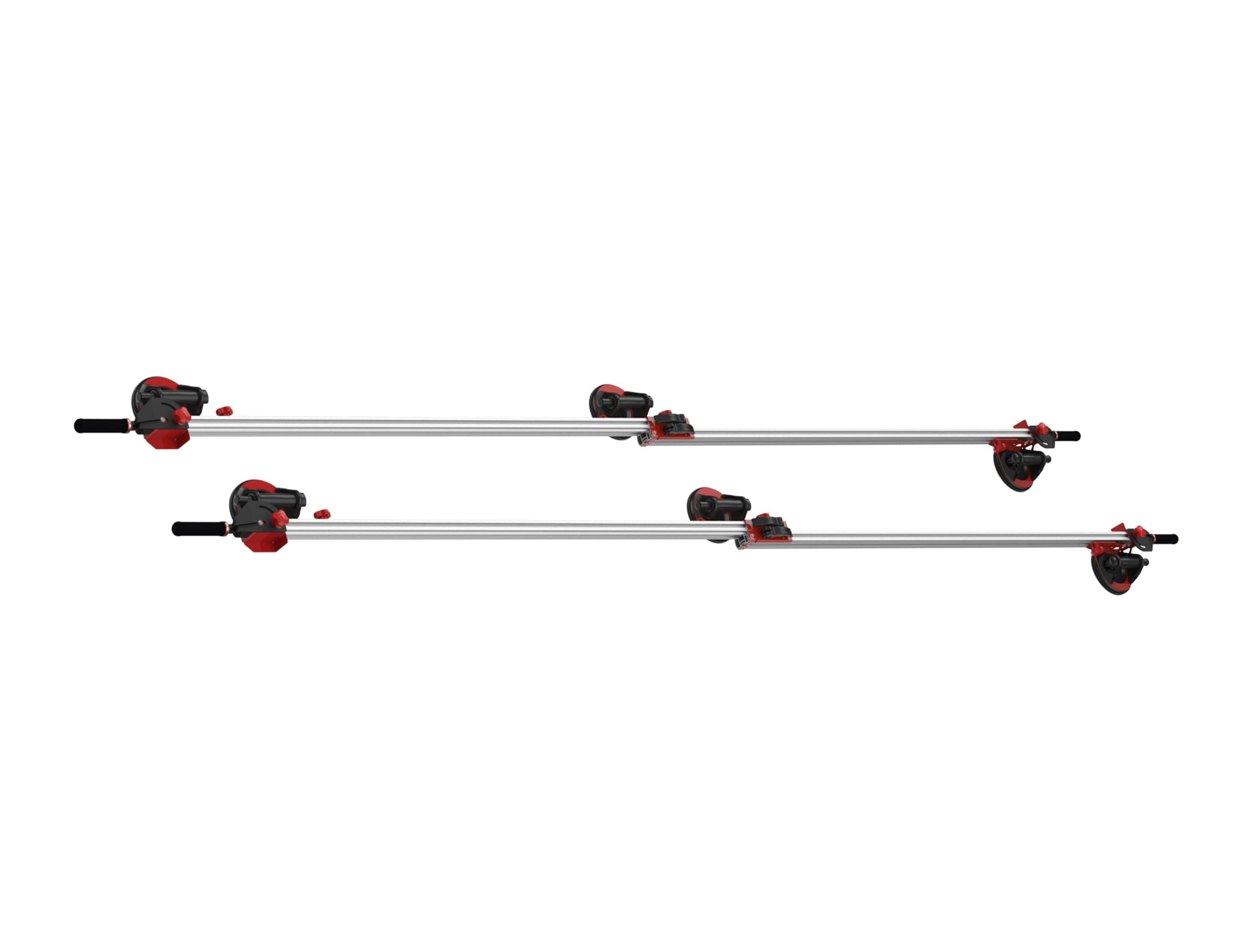 Ventouse pour carrelage grand format avec guides rétractables ERGO TILE TRANS - 6 ventouses Ø160 mm - jusqu'à 320 cm et 80 kg