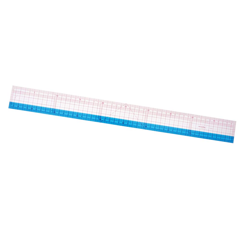 Set di 5 righelli multifunzione in plastica per trapuntatura, cucito, patchwork, 50 cm