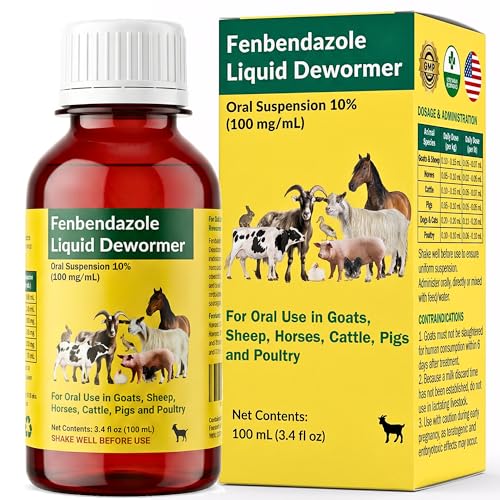 Luxekem Dewormer for Goat Sheep Poultry & More - Liquid Fenbendazole Dewormer for All Wormers Tapeworms Roundworms Hookworms & More 100ml