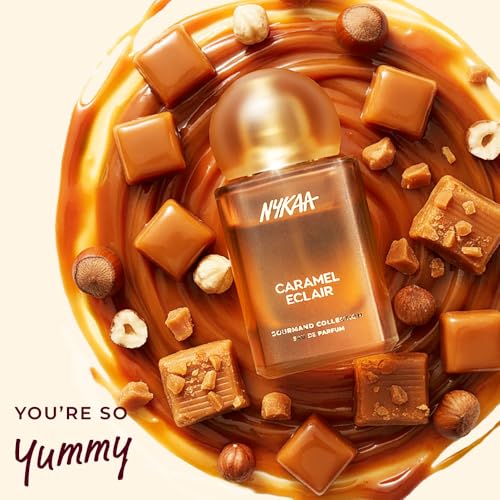 Image of Nykaa Caramel Eclair EDP 50ml | Warm Sweet Perfume for Women | Caramel & Hazelnut Gourmand Fragrance | Long-Lasting Everyday Scent | Best Dessert-Inspired Perfume | Best Gift for Her