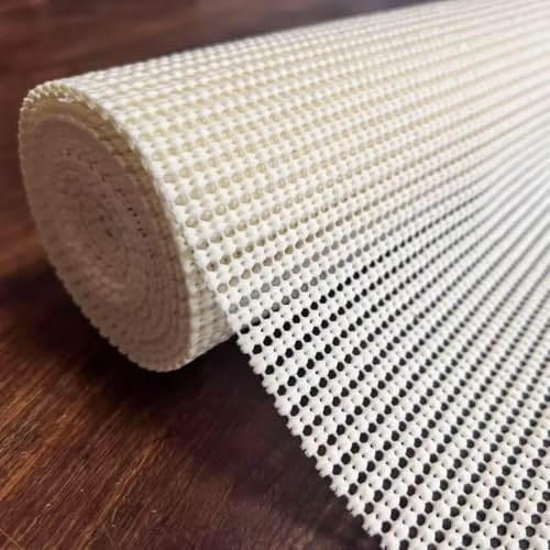 Image of Dribble (45cm X 125cm- 2Pcs Pack) Eva Shelf Liner Mat Roll, Non Slip Drawer & Cabinet Liner for Kitchen, Oilproof Washable Fridge Mat | Anti Skid Cupboard Wardrobe Multipurpose Mat (Cream) Pack of 2