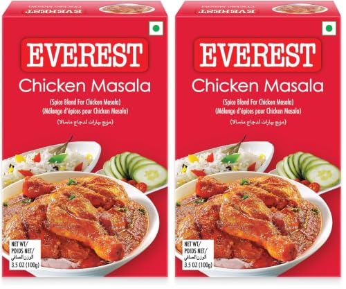 Image of Everest Chicken Masala - 100g | Aromatic Spice Blend for Chicken Curry, Gravy & Indian Cooking | Balanced Flavourful Chicken Masala Powder (Pack of 2)