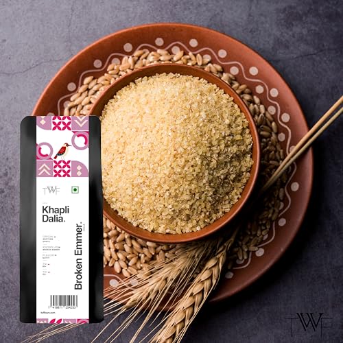 Image of TWF Khapli Wheat Dalia | 500g | Stone-Ground Emmer Wheat | Cooks Fast | Broken Emmer Daliya | Diabetic Friendly | 100% Natural