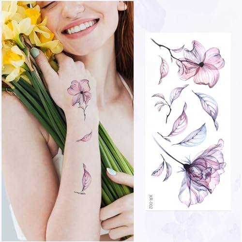 Jeffdad 571749_1_RPPWZQBR 20 Sheets Flowers Temporary Tattoos Stickers thumb #2