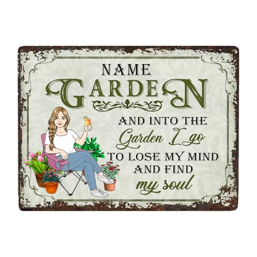 Personalized Funny Garden Sign Outside Decor - Custom Gardening Gift