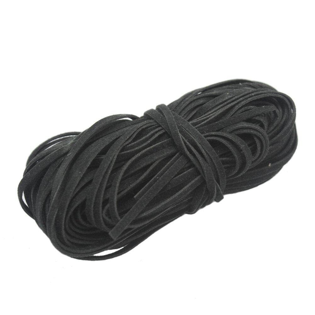 As Shown 18M Black Flat Suede Leather Cord Rope String 2Mm For Jewelry Making Craft Diy Necklace Braceletdeft Processed