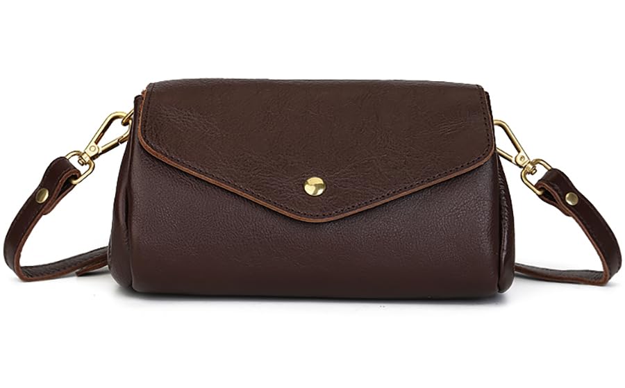 Small Genuine Leather Crossbody Bags for Women Travel Cell Phone Purse Mini Messenger Bag Wallet Clutch