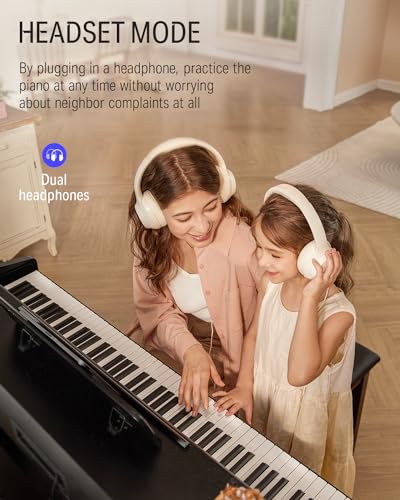 Donner DDP-100 88-Key Weighted Action Digital Piano with Piano Bench, Beginner Bundle with Furniture Stand, Power Adapter, Triple Pedals, MP3 Function, Black - image 5