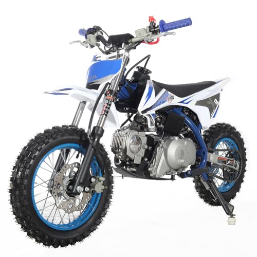 X-PRO X12 110cc Dirt Bike Automatic Transmission Electric Start Gas Dirt Bike Pit Bikes Youth Dirt Pitbike 12/10 Tires!(Blue)
