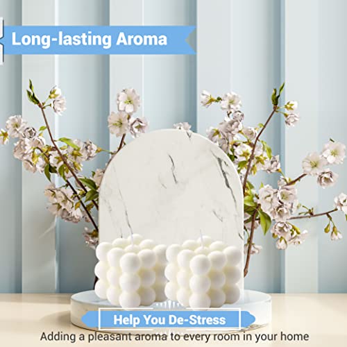 2 Pcs Bubble Candle Bubble Candles Color White Home Decoration Bright Candle Trendy Candles Handmade Cube Candle For Bedroom Bathroom Decorations Aesthetic Abstract Decor Set #TOP2