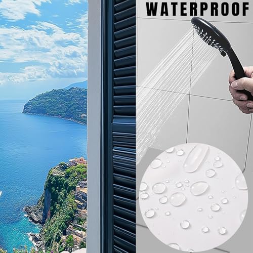Rideau de douche 3D volets réalistes et impression numérique mer - 6
